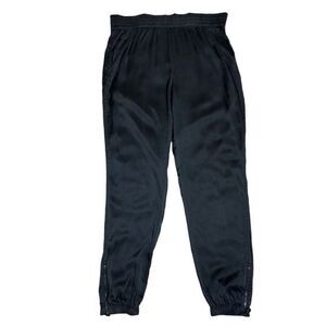 T by Alexander Wang Black 100% Silk Jogger Pants size Small